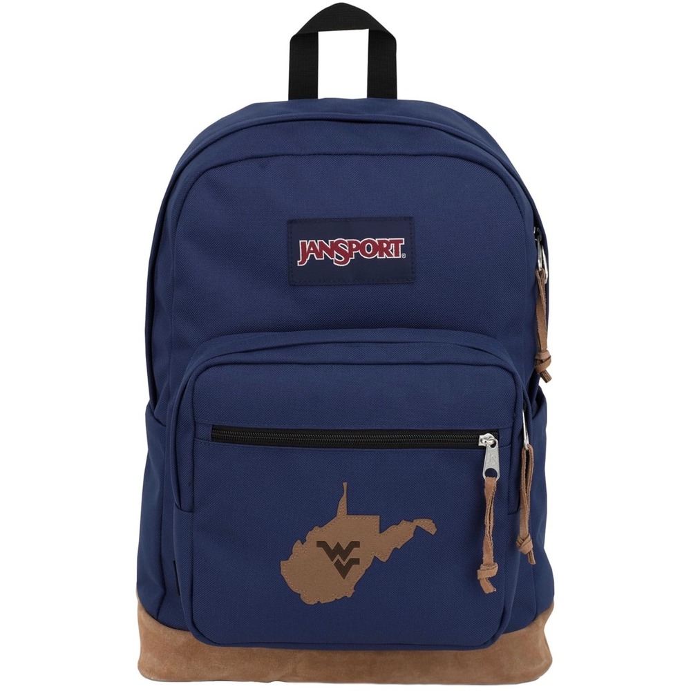 Jansport Right Pack West Virginia University WVU Navy Blue Laptop Backpack NEW